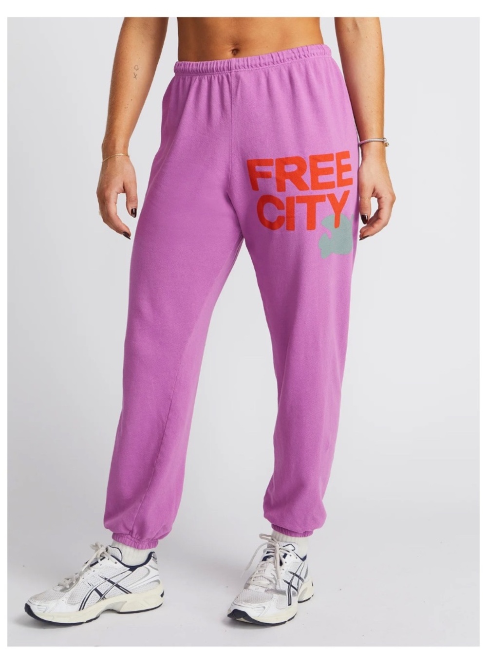 Free City Logo Sweatpants in Pink Juice Size XS NWOT